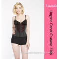 Natural Latex Lycra Lace Embroidery Training Cincher Satin functional corset and waist shaper